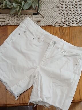 American Eagle Outfitters White Denim Cutoff Shorts
